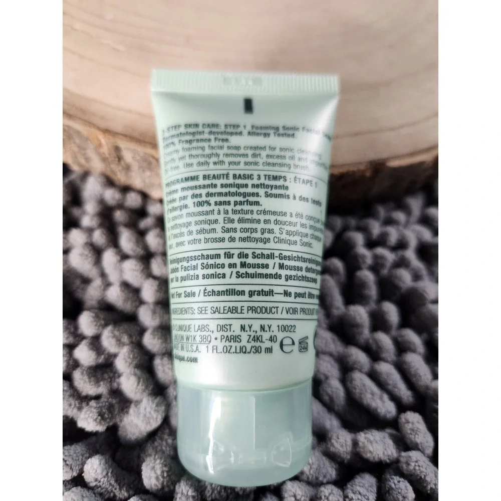 Clinique Foaming‎ Sonic Facial Soap 1oz / 30ml Travel Size~NEW